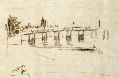 Puente viejo de Battersea, c.1890 de Walter Greaves
